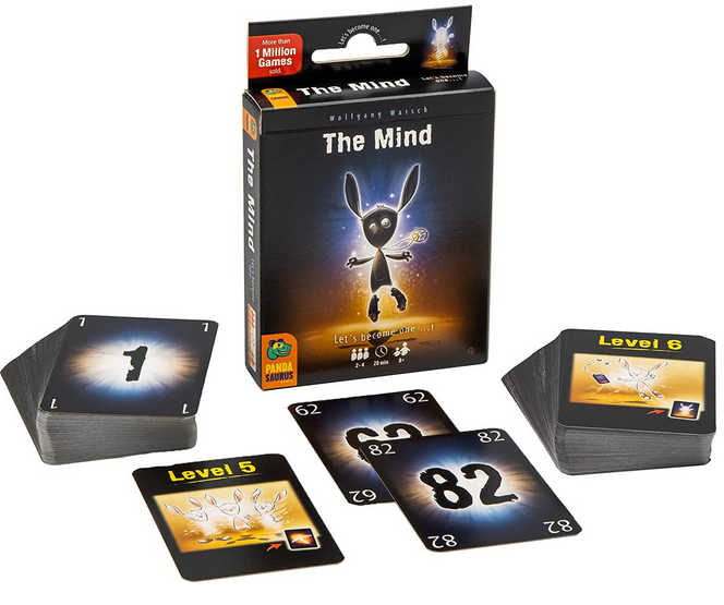 The Mind card game set up for play. 