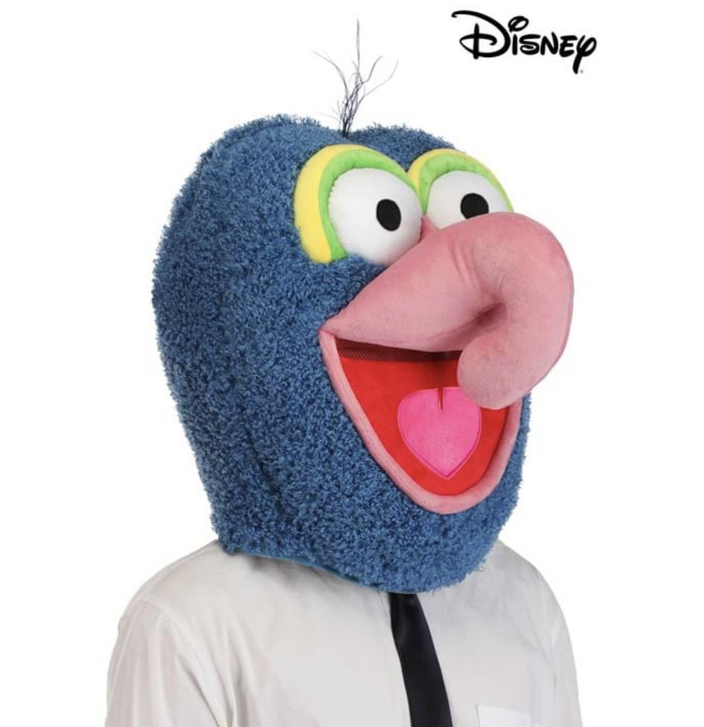 The Muppets big, blue, plush Gonzo costume mask.