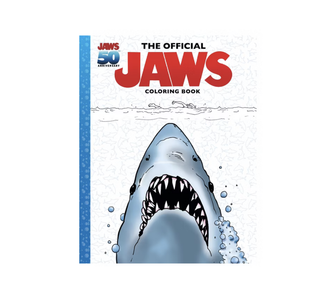Cover of Jaws coloring book on a white background