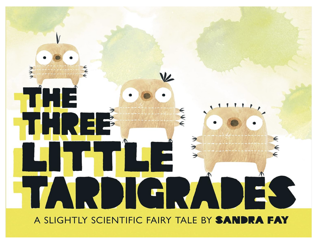 Cover art for The Three Little Tardigrades which was made using potatoes and watercolors. 