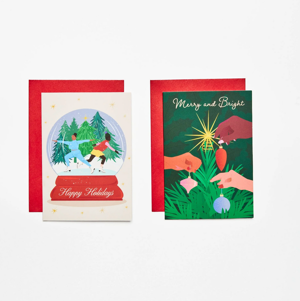 Each of the cards from the Tis The Season Card Set with the included red envelopes. 