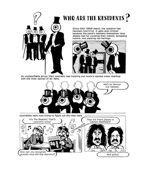 Internal page from "Underground" discussing the band The Residents. 