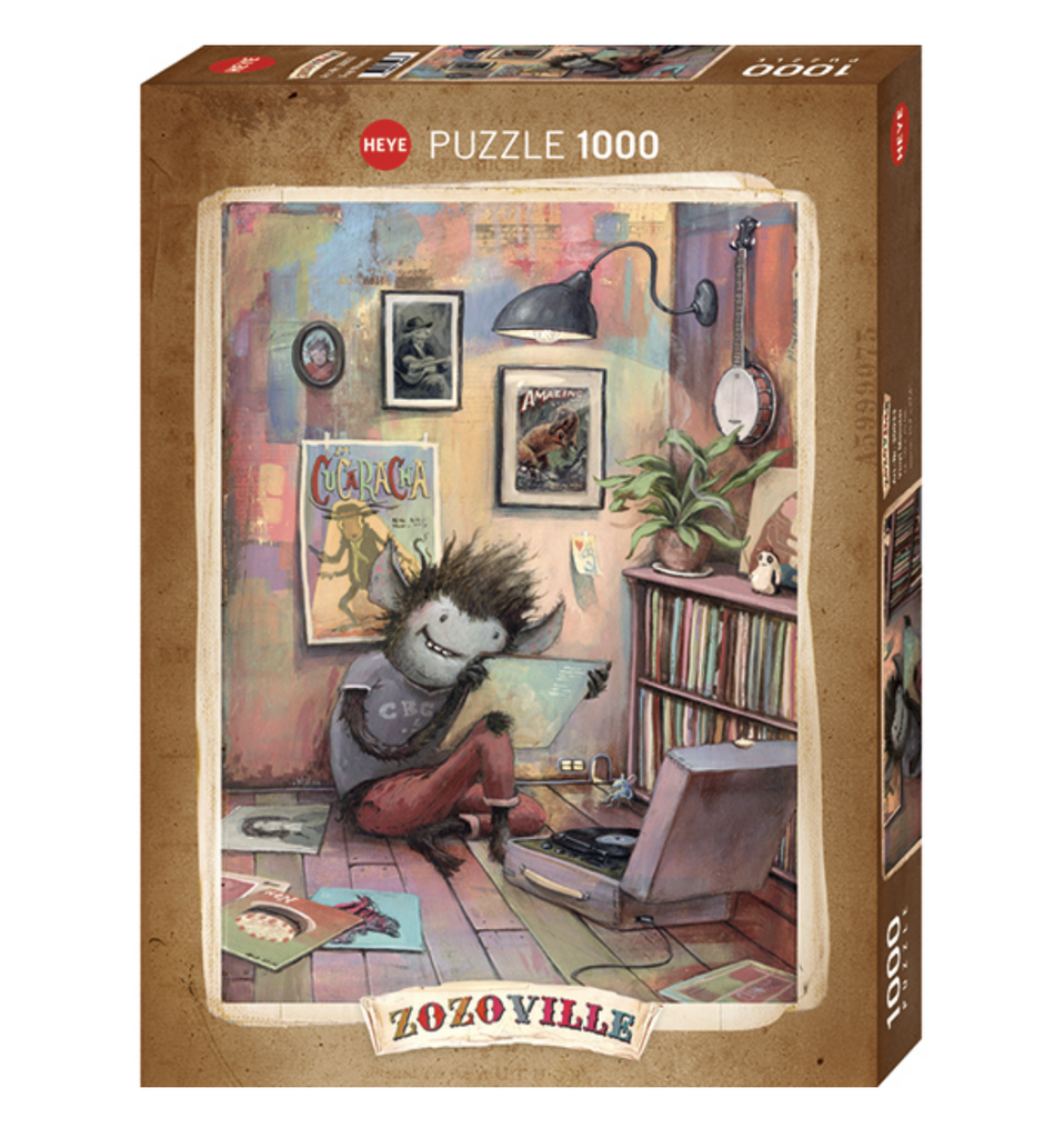 Zozoville Vinyl Monster 1000 Piece puzzle box with cover art of the image on the poster. 