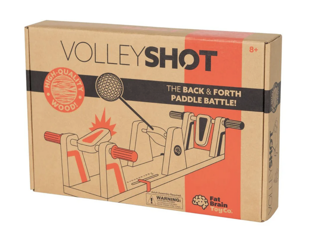 Volleyshot game box with illustrated graphics of the game in play. 