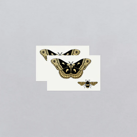 Winged duo temporary tattoo sheets. 