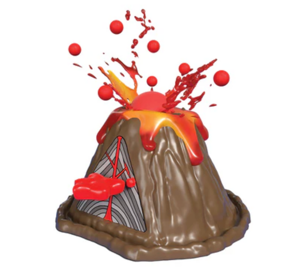 The Everasting Volcano form with slime lava erupting and running down the sides. 