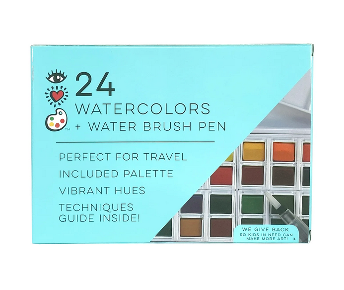 Scribbles That Matter Watercolor Brush Pens 24 Set Tin Case