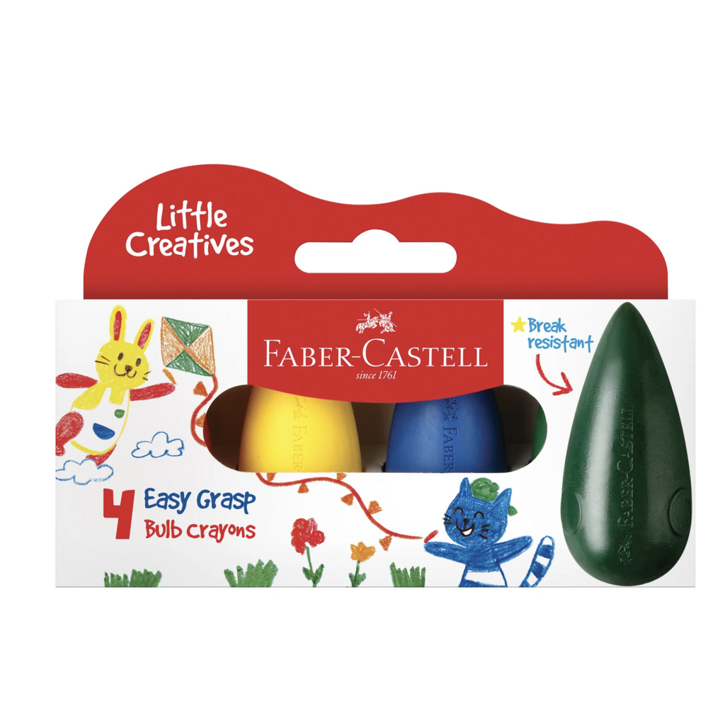 Package of Little Creatives 4 easy grasp bulb crayons.