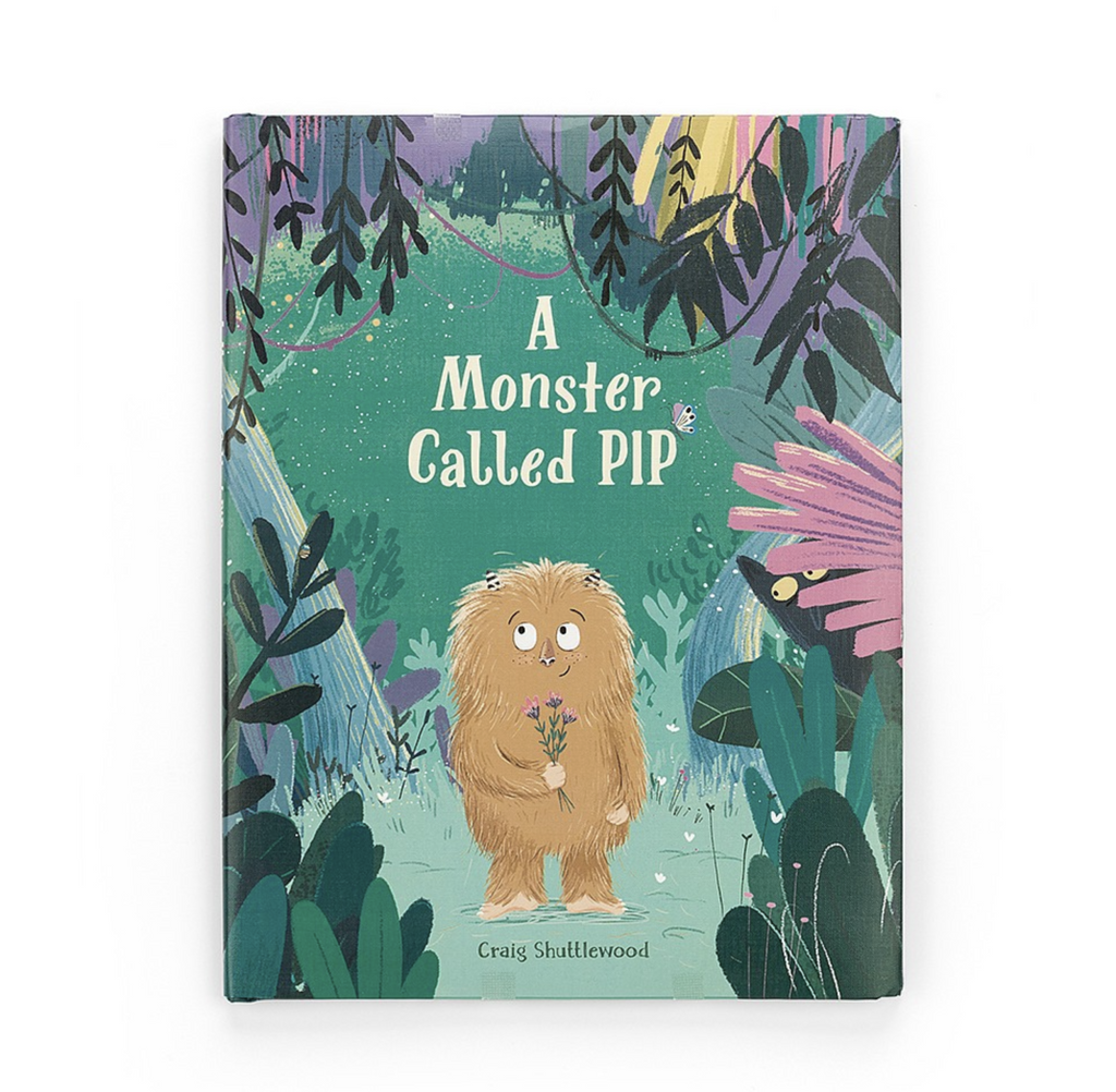 Cover of a monster called pip book by Jellycat.