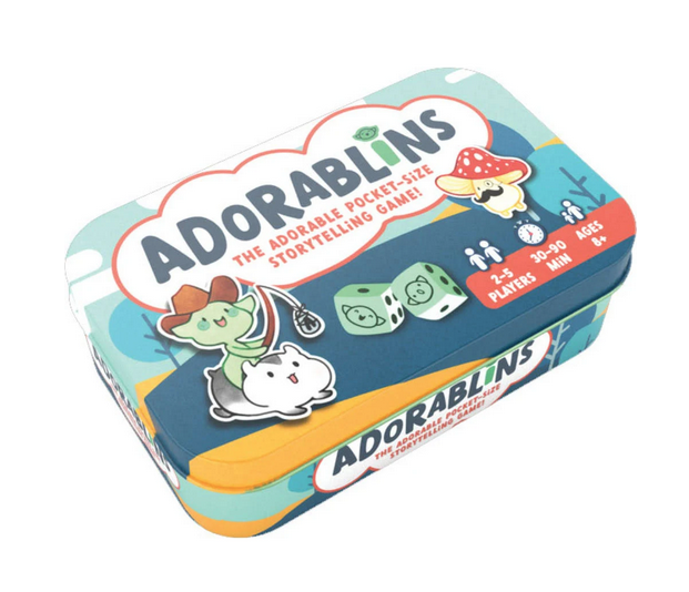 Adorablins is a super cute and easy-to-learn storytelling game. Everything you need to play is in a portable mint tin box. 