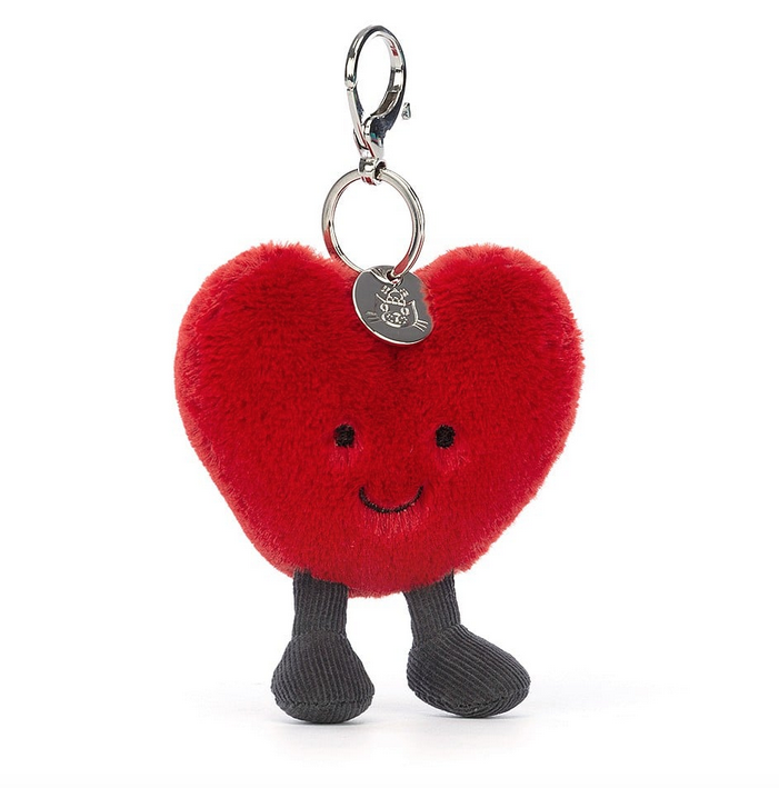 Red Heart Keychain Clip