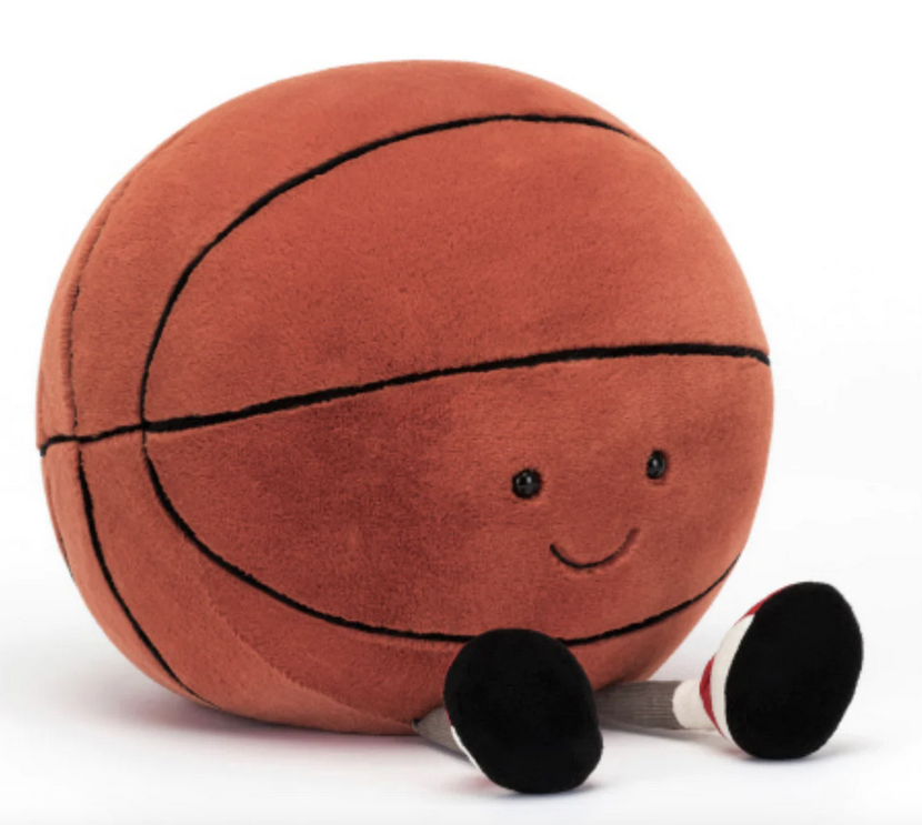 Amuseable Basketball plush sitting. 