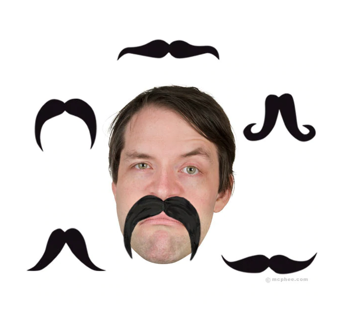 The Bendable Party Mustache features a flexible internal wire that allows you to quickly and easily shape it any way you like! Each luxuriant, synthetic hair mustache is 6-3/4'' long and fits on your face with a rubber piece that gently clips to your nose.