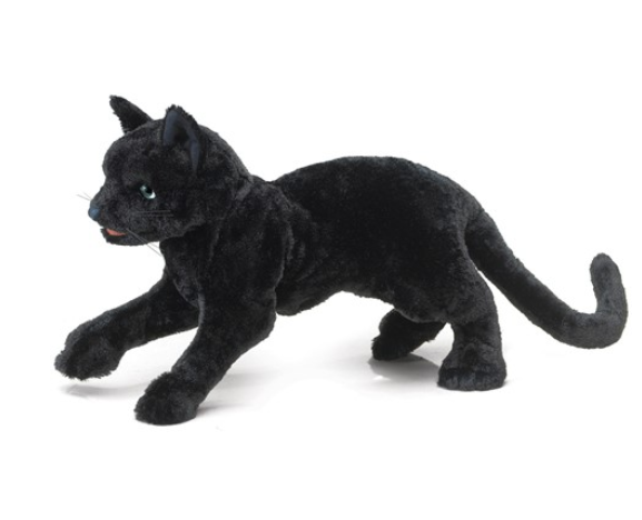 Plush Black Cat puppet.