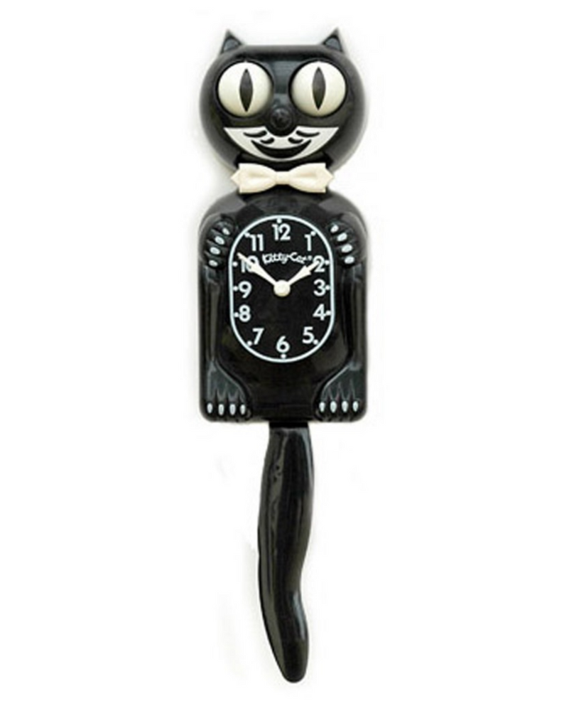 Small black and white Kit-Cat clock. 