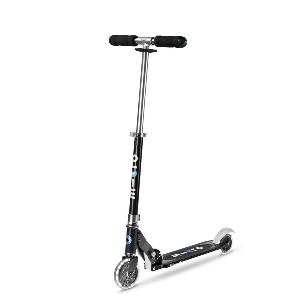 Black and silver Sprite LED scooter.