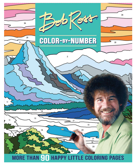 Bob Ross Color-by-Number includes more than 90 coloring pages showcasing happy little trees, majestic mountain ranges, stunning seascapes, idyllic forests, and peaceful streams. Use the foldout color key to guide you through each beautifully illustrated and numbered page of line art. Or you can let your imagination run wild and use any palette of colors.