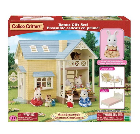 Calico Critters Bluebell Cottage Gify Set box. 