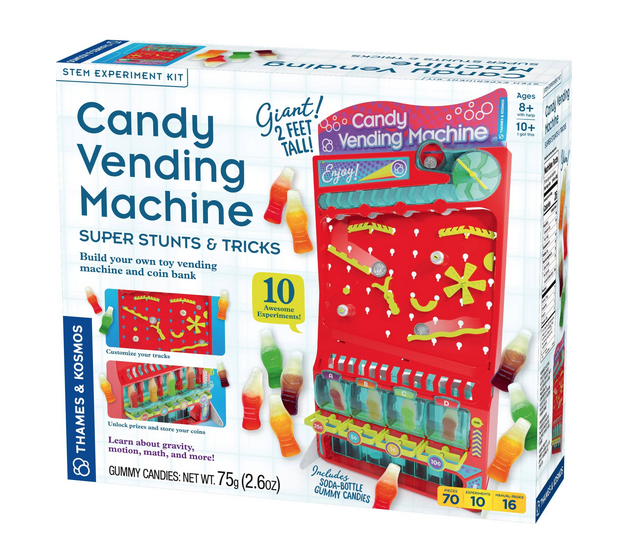 Candy Vending Machine Super stunts and tricks science experiemnts and building set.