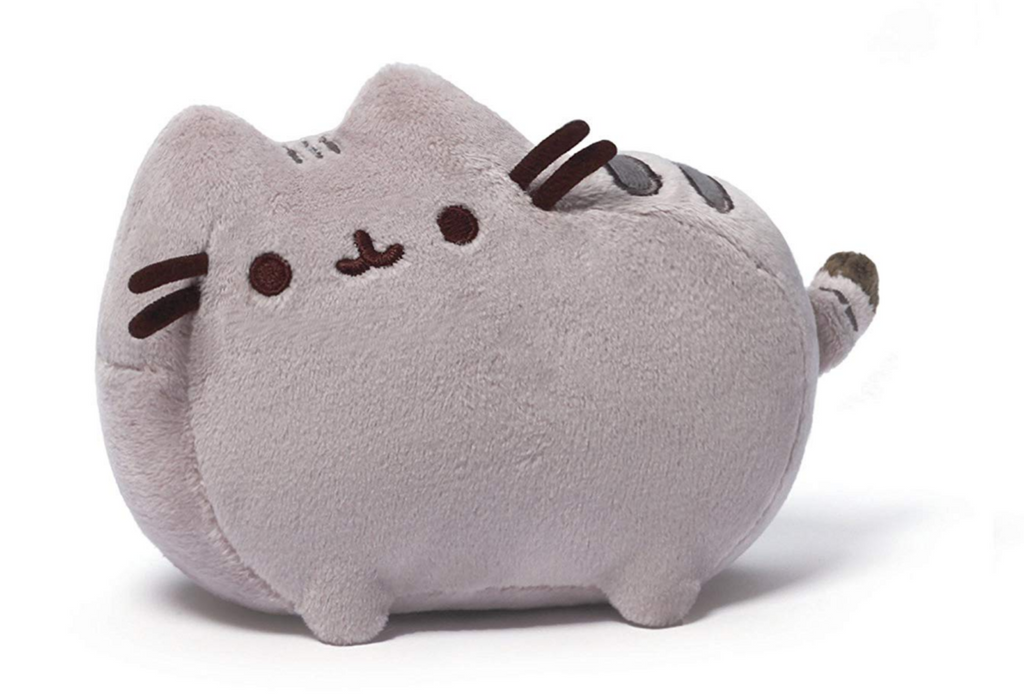  This plush version of Pusheen brings the adorable kitty cartoon to life in a classic pose.
