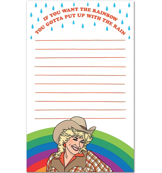 Cowgirl Rainbow Notepad. 