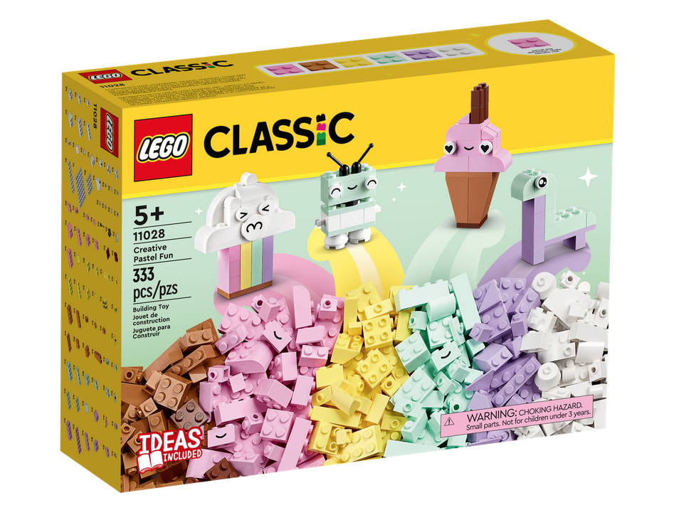 Lego classic creative pastel fun. Ages 5 and up. 333 pieces.