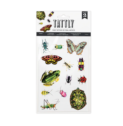 Package of Critters on the move temporary tattoos. 