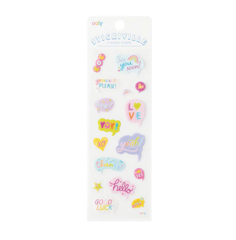 Ooly Stickiville Rainbow Hearts Stickers - Holographic