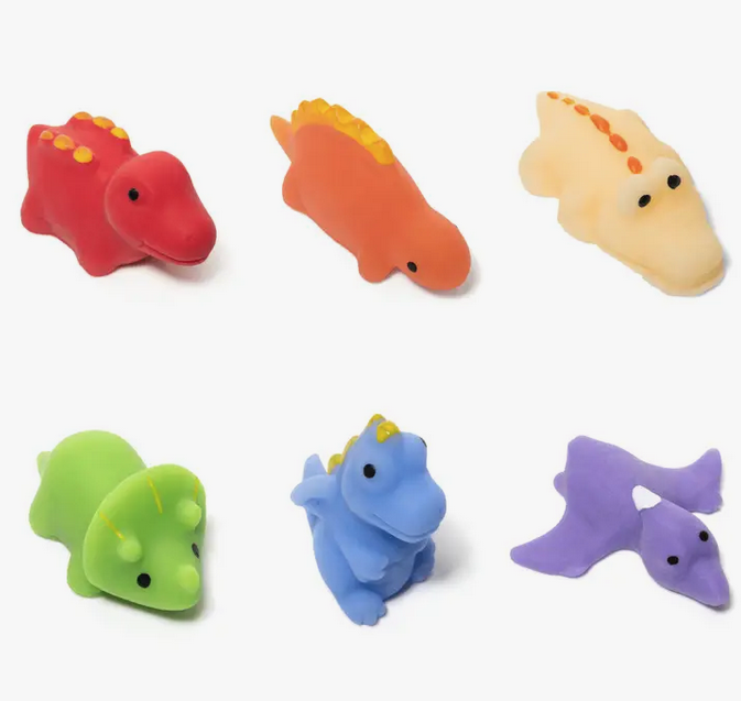 Assorted Dino Mochi Squishy toys. 