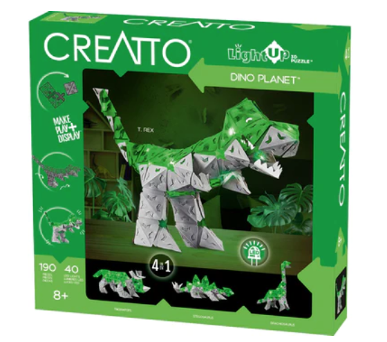 Box containing the Creatto 3D Dino Planet puzzle.