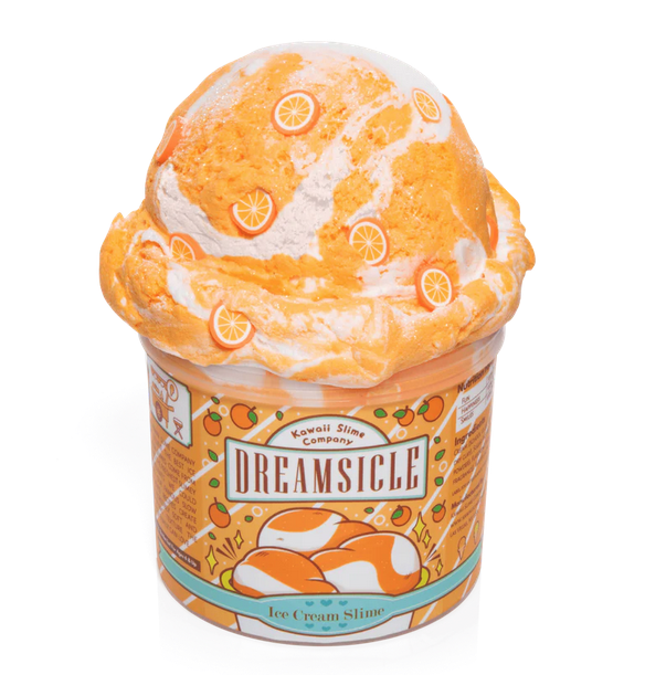 This dreamsicle scented ice cream slime is every ice cream lovers dream. Each ice cream pint starts out with our famous "cloud creme" slime base and then we tailor each flavor to have a slightly different texture. 