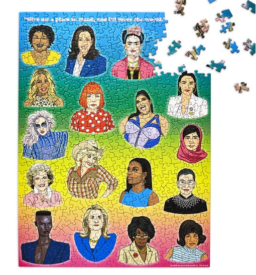 Empowering Women puzzle almost completed with the last pieces waiting to be completed. 