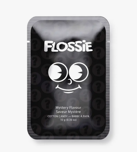 Package of Mystery Flavor Flossie candy. 
