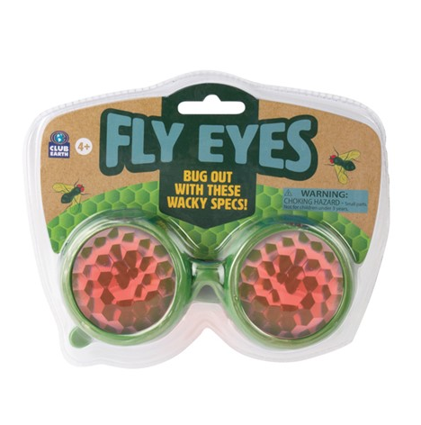 Fly Eyes! Faceted lenses on these unique glasses rotates to produce a fantastic kaleidoscopic effect.