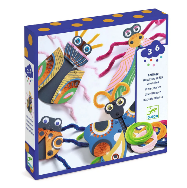 3D Fuzzy Bugs! Colorful illustrations guide first-time crafters along as they punch out the paper bug parts, assemble them with the pipe cleaners and fasteners, and then bring them to life with the vibrant googly eyes.