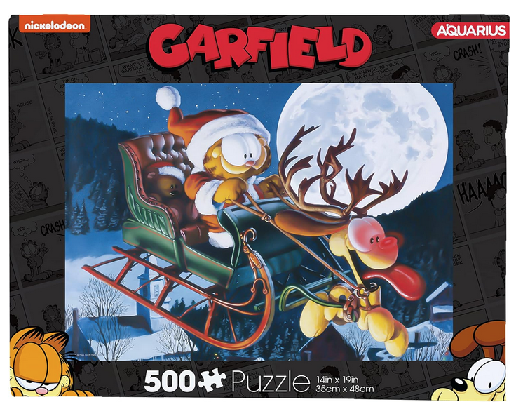 Box for Garfield Christmas 500 Piece Puzzle. 