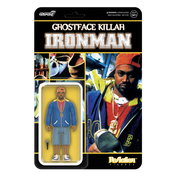 Ghostface Killah action figure in it's package with art from his solo album.