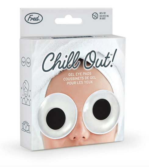 Googly eye chill out gel eye pads. 