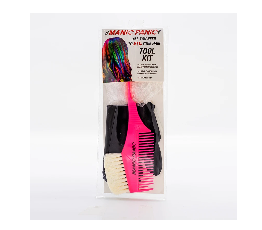 Hair coloring tool kit by Manic Panic.