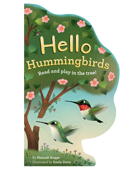 Hello Hummingbirds tree shaped book cover. 