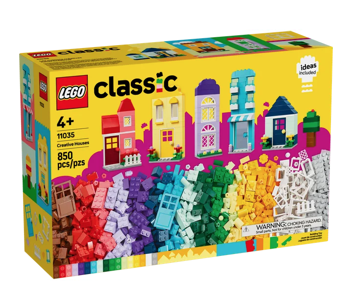 LEGO Creative Houses box featuring several house builds and lots of colorful bricks. 
