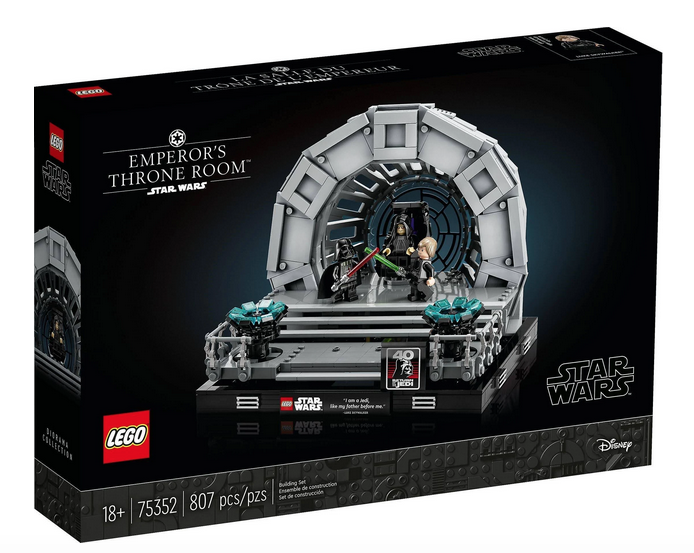 The LEGO Star Wars Emperors Throne Room Diorama box. 