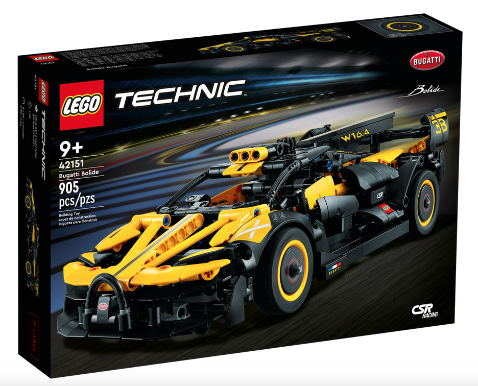 Lego Technic bugatti bolide. Ages 9 and up. 905 pieces.
