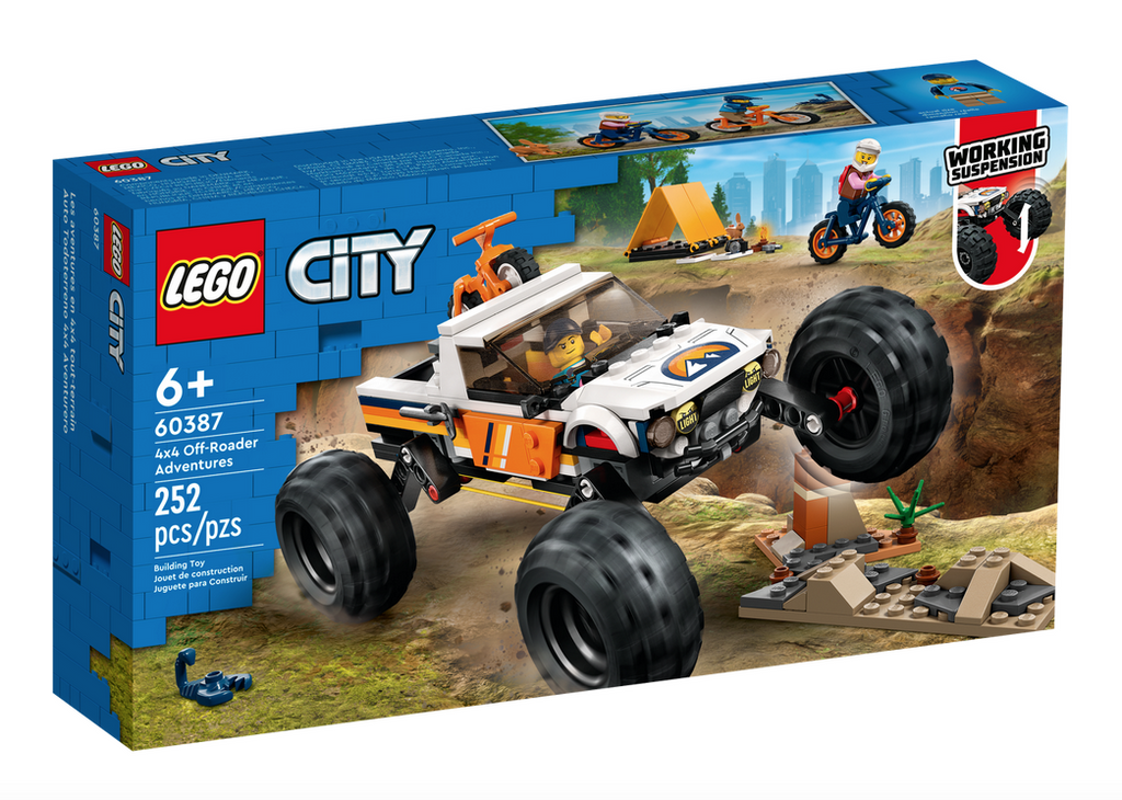 Lego city 4 x 4 off-roader adventures. Ages 6 and up. 252 pieces.