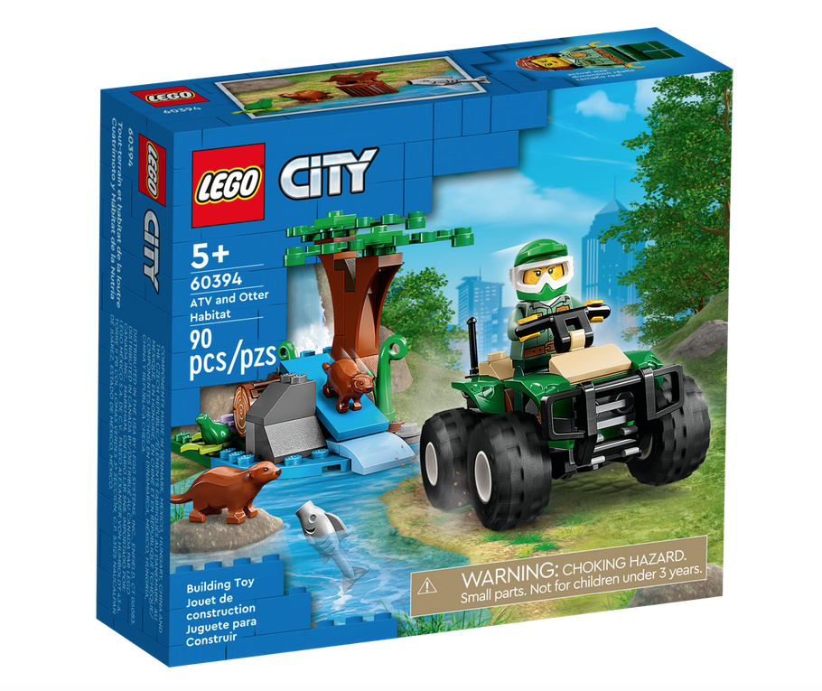 Lego city atv and otter habitat. Ages 5 and up. 90 pieces.