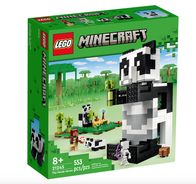 Lego Minecraft The panda Haven. Ages 8 and up. 553 pieces.