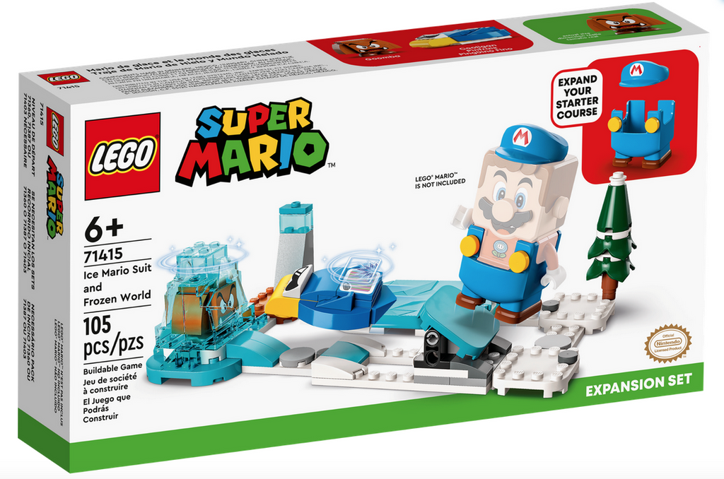 Lego super mario ice mario suit and frozen world. Ages 6 and up. 105 pieces.