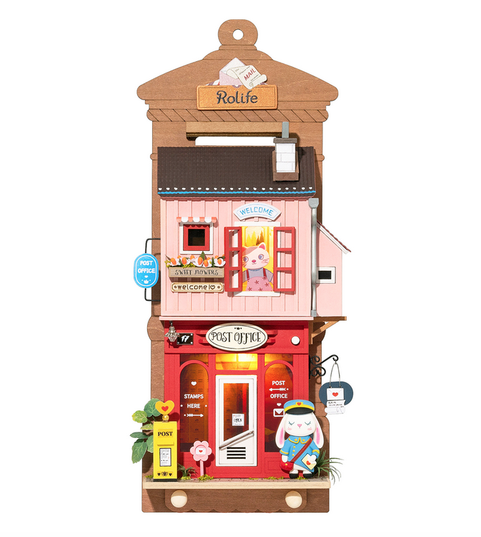 Assembled Love Post Office DIY miniature wall hangning kit.