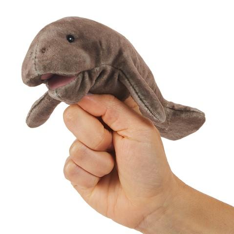 Soft brown and super cute Manatee finger puppet. 