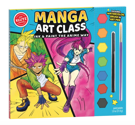 Manga Art Class book with paint palette. 